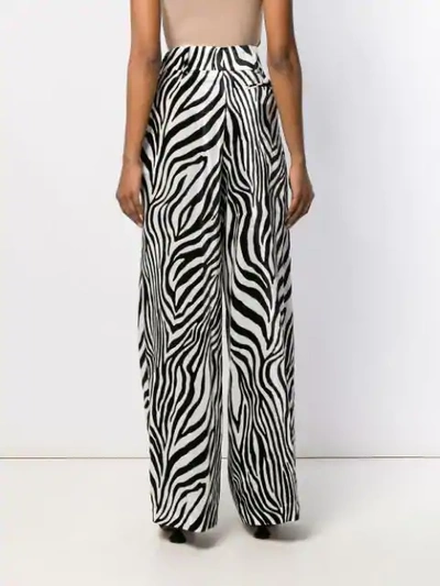 Shop Sara Battaglia Zebra Print Trousers In Black