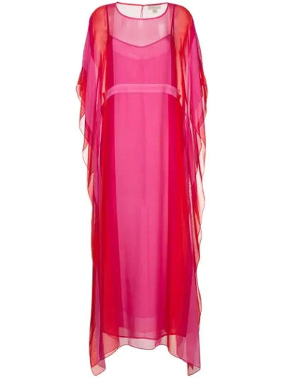 Shop Dhela Kaftan Long Dress - Pink