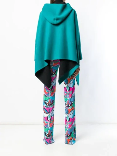 Shop Emilio Pucci Oversized Hooded Cape - Green