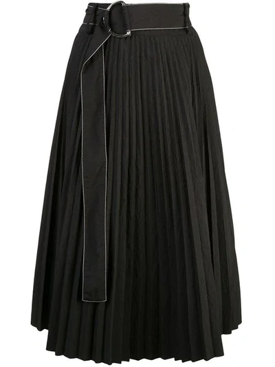 Shop Proenza Schouler Pswl Parachute Pleated Skirt In Black