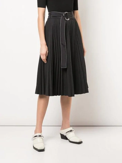 Shop Proenza Schouler Pswl Parachute Pleated Skirt In Black