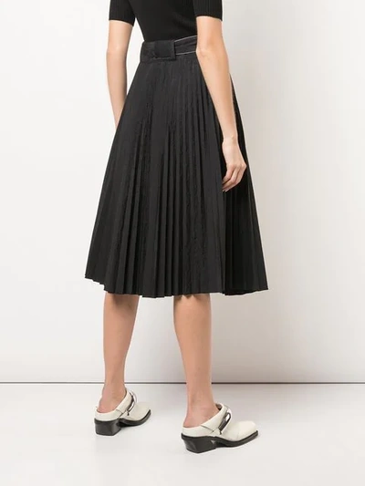 Shop Proenza Schouler Pswl Parachute Pleated Skirt In Black