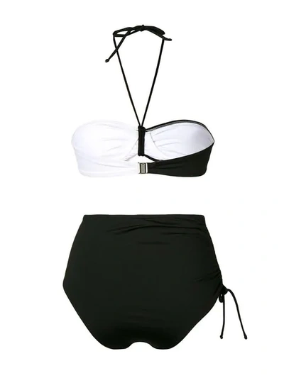 Shop Emilio Pucci Two-tone Bikini - Black