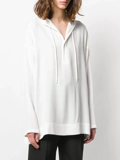 Shop Givenchy Hooded Blouse In White