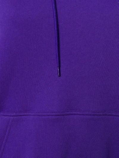 Shop Msgm Logo Hoodie In Purple