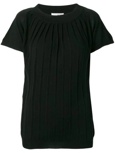 Shop Sottomettimi Pleated Knit Top In Black