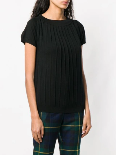 Shop Sottomettimi Pleated Knit Top In Black