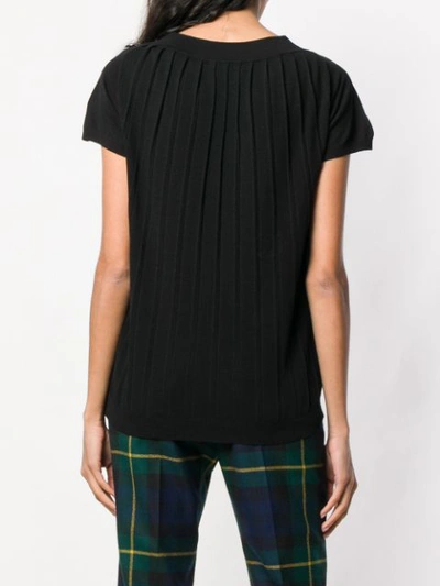 Shop Sottomettimi Pleated Knit Top In Black