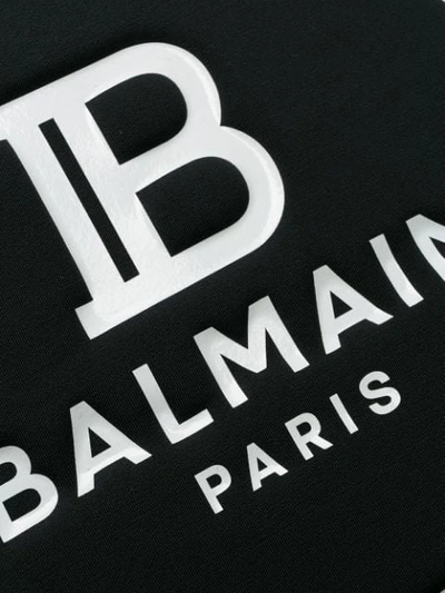 Shop Balmain Badeanzug Mit Logo-print In Black