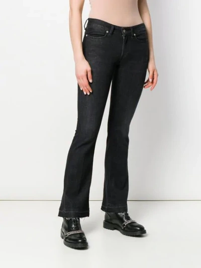 Shop Dondup Flared Jeans In Black
