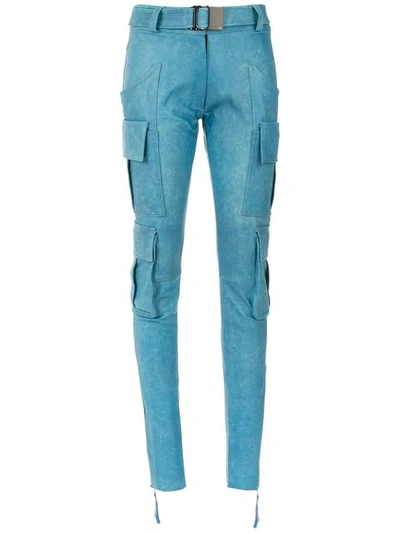 Shop Andrea Bogosian Straight Fit Pants In Blue
