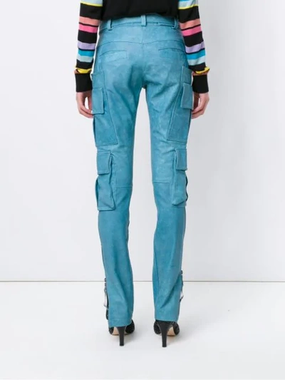 Shop Andrea Bogosian Straight Fit Pants In Blue