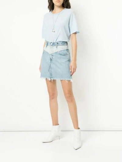 Shop Nobody Denim Vline Piper Skirt Jovial In Blue