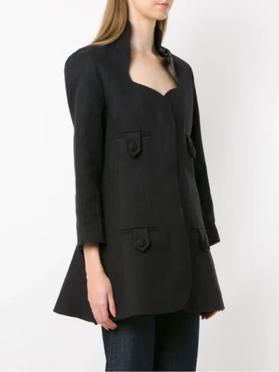 Shop Andrea Bogosian Panelled Coat - Black