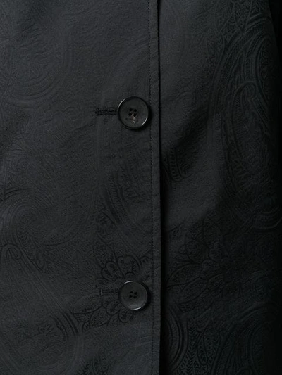Shop Etro Paisley Print Coat In Black