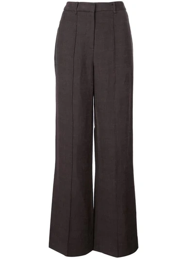 Shop Adam Lippes Relaxed Wide-leg Trousers In Brown
