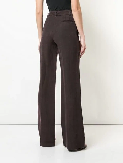 Shop Adam Lippes Relaxed Wide-leg Trousers In Brown