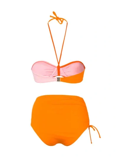 Shop Emilio Pucci Two-tone Bikini - Orange