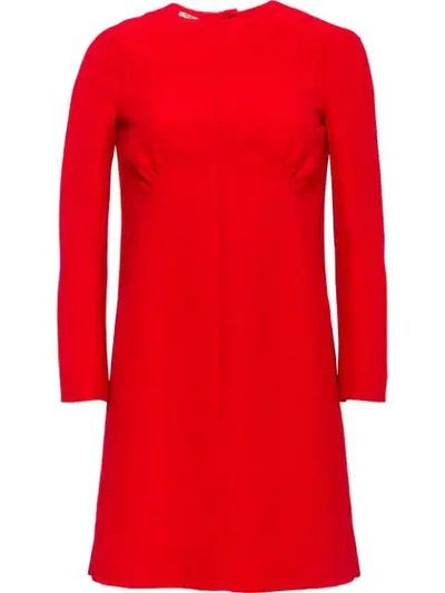 Shop Miu Miu Kleid Aus Cady In Red