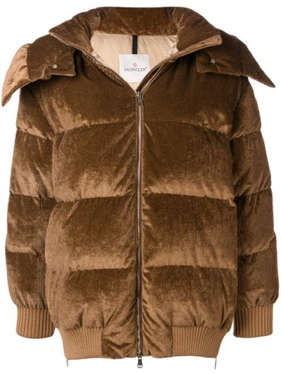 Shop Moncler Verdier Puffer Jacket In 235 - Caramel