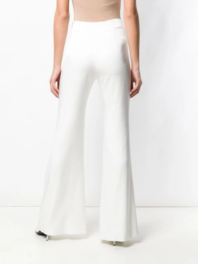 Shop Galvan Flared Trousers In White