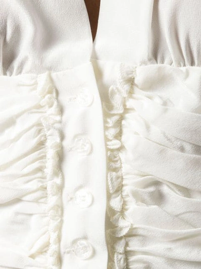 Shop Pinko Ginevra Cropped Shirt In White