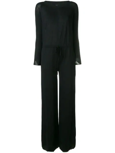 Shop Stella Mccartney Tie-waist Jumpsuit In Black