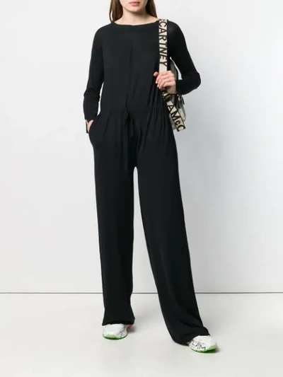 Shop Stella Mccartney Tie-waist Jumpsuit In Black