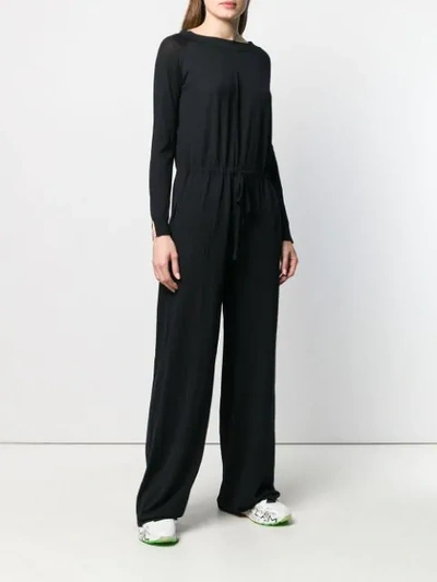 Shop Stella Mccartney Tie-waist Jumpsuit In Black