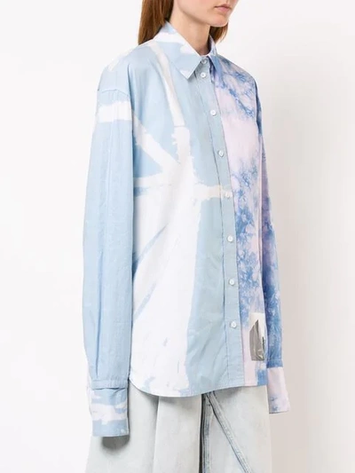 Shop Proenza Schouler Tie-dye Button-up Shirt In Blue