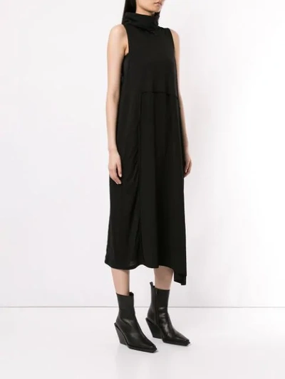 Shop Y's Turtleneck Dress In Black