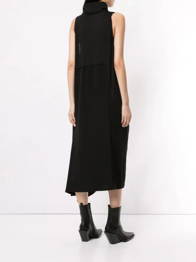 Shop Y's Turtleneck Dress In Black