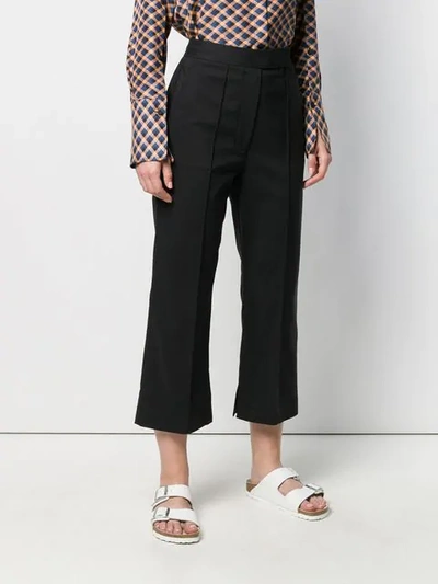 3.1 Phillip Lim Cropped Flared Trousers In Black