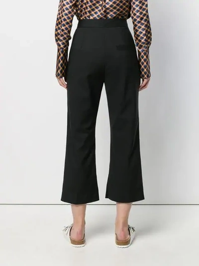 3.1 Phillip Lim Cropped Flared Trousers In Black