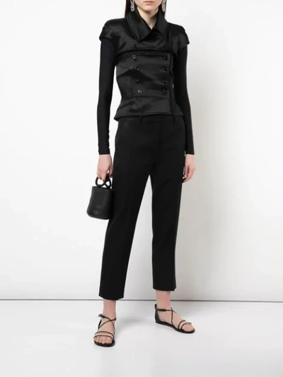 Shop Ann Demeulemeester 'luvah' Oberteil In Black