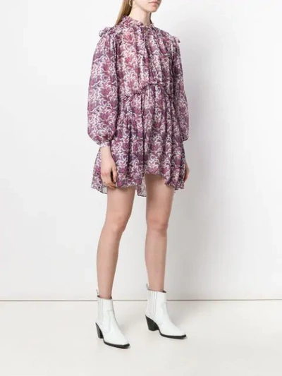 Shop Isabel Marant Floral Print Dress In 86vi Violet