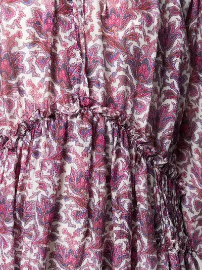 Shop Isabel Marant Floral Print Dress In 86vi Violet