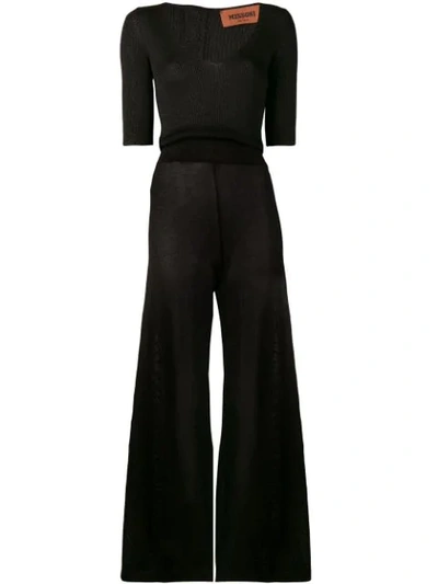 Shop Missoni Lamé Knitted Jumpsuit In Black