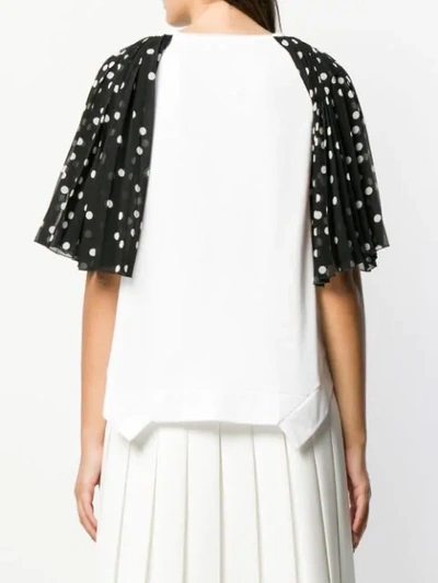 STELLA MCCARTNEY POLKA DOT SLEEVE SHIRT - 白色