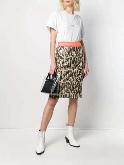 Shop Bazar Deluxe Sequin Leopard Print Skirt In Neutrals