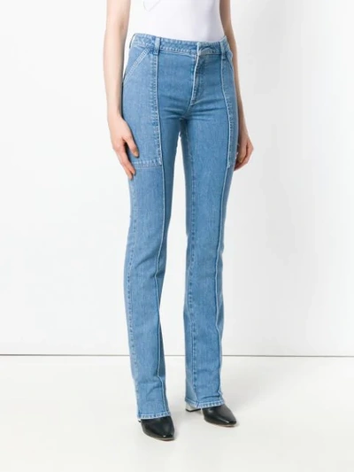 Shop Stella Mccartney Centre Seam Jeans In Blue
