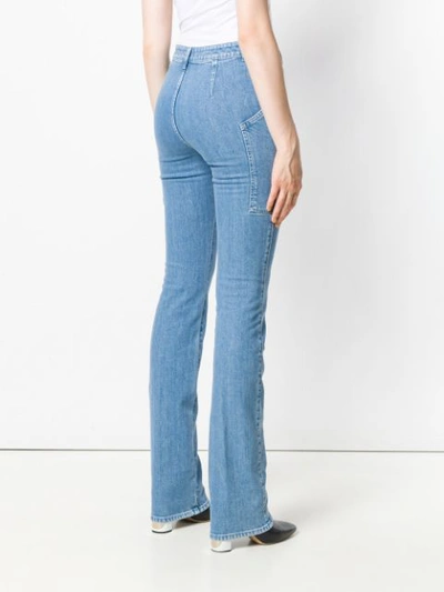 Shop Stella Mccartney Centre Seam Jeans In Blue