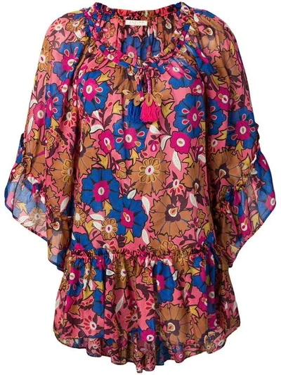 Shop Anjuna Alessia Floral Print Dress In Pink