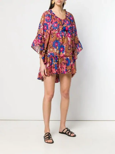 Shop Anjuna Alessia Floral Print Dress In Pink