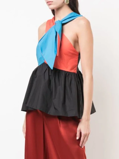 Shop Isa Arfen Colour Block Top In Multicolour