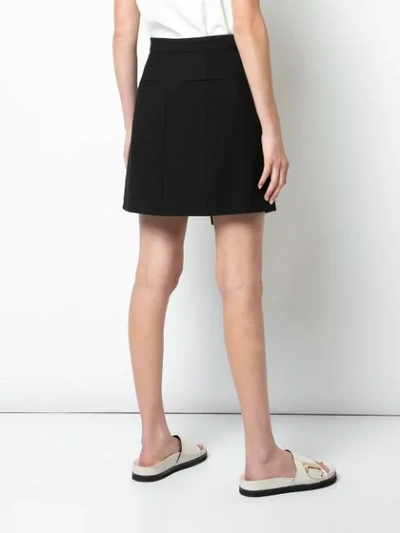 Shop Tibi Anson A-line Mini Skirt In Black