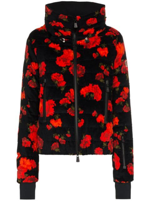 moncler red black jacket