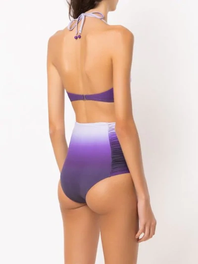 Shop Amir Slama Hot Pants Bikini Set In Purple