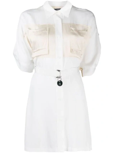 Shop Diesel Adjustable Shirt Dress In White