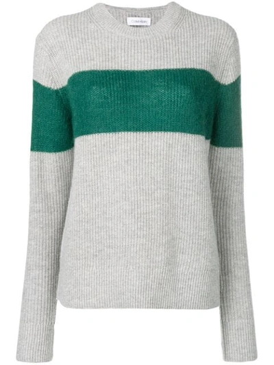 colour-block fitted sweater